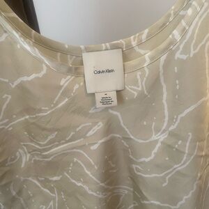 Calvin Klein Cream and White Blouse